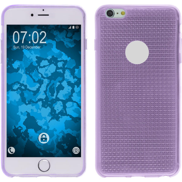 PhoneNatic Case kompatibel mit Apple iPhone 6 Plus / 6s Plus - lila Silikon Hülle Iced + 2 Schutzfolien