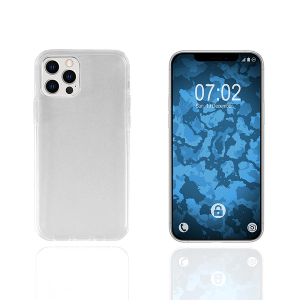 PhoneNatic Case kompatibel mit Apple iPhone 12 Pro Max - Crystal Clear Silikon Hülle transparent Cover