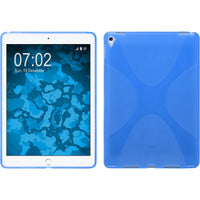 PhoneNatic Case kompatibel mit Apple iPad Pro 9.7 - blau Silikon Hülle X-Style + 2 Schutzfolien
