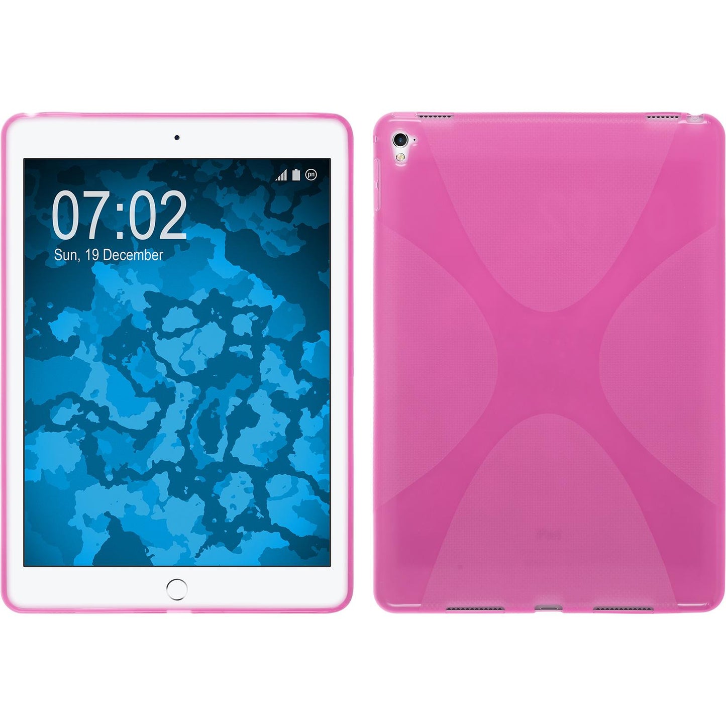 PhoneNatic Case kompatibel mit Apple iPad Pro 9.7 - pink Silikon Hülle X-Style + 2 Schutzfolien