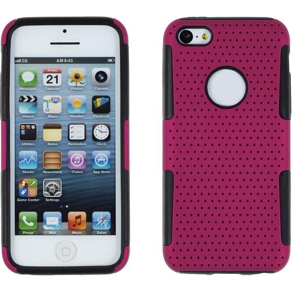 Hybridhülle für Apple iPhone 5c mesh pink