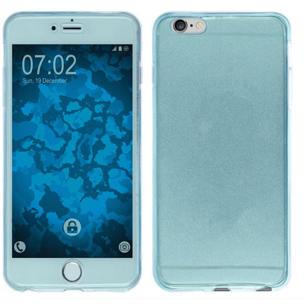 PhoneNatic Case kompatibel mit Apple iPhone 6s / 6 - hellblau Silikon Hülle 360∞ Fullbody Cover