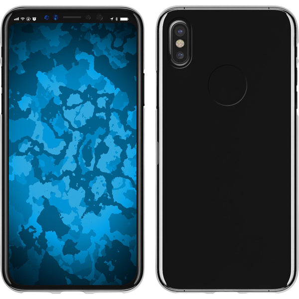 PhoneNatic Case kompatibel mit Apple iPhone X / XS - Crystal Clear Silikon Hülle transparent Cover