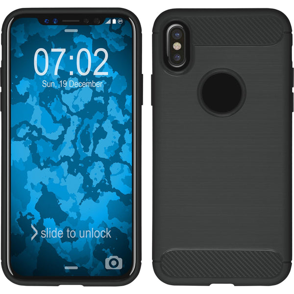 PhoneNatic Case kompatibel mit Apple iPhone X / XS - grau Silikon Hülle Ultimate Cover