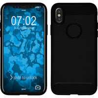 PhoneNatic Case kompatibel mit Apple iPhone X / XS - schwarz Silikon Hülle Ultimate Cover