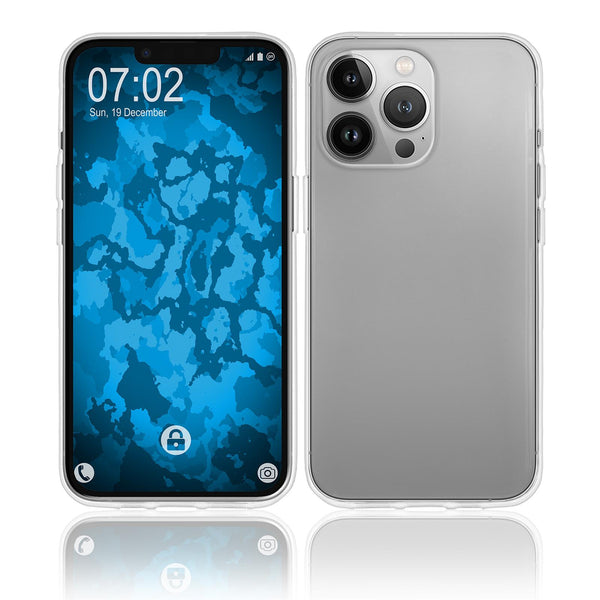 PhoneNatic Case kompatibel mit Apple iPhone 13 Pro - Crystal Clear Silikon Hülle transparent Cover