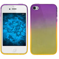 PhoneNatic Case kompatibel mit Apple iPhone 4S - Design:05 Silikon Hülle OmbrË + 2 Schutzfolien