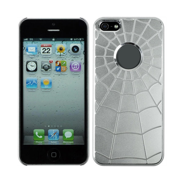Hardcase für Apple iPhone 5 / 5s / SE Spiderweb silber