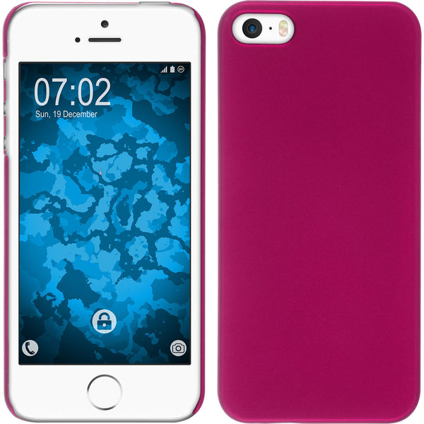 Hardcase für Apple iPhone 5 / 5s / SE gummiert pink