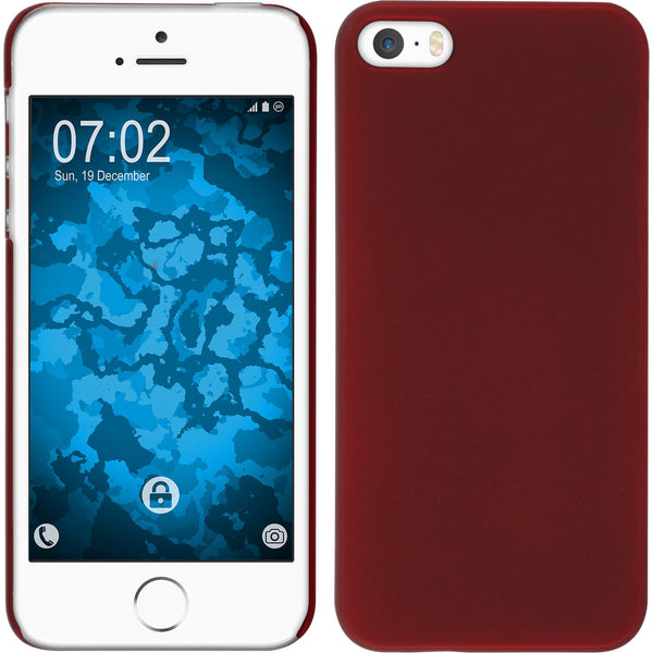 Hardcase für Apple iPhone 5 / 5s / SE gummiert rot
