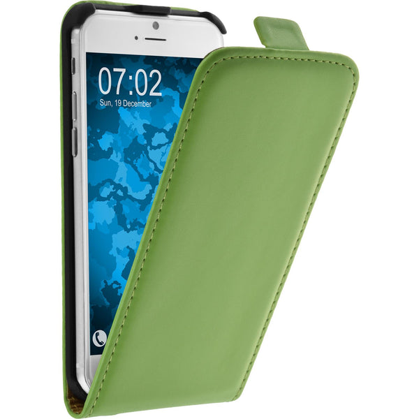 Kunst-Lederhülle für Apple iPhone 6s / 6 Flip-Case grün + 2