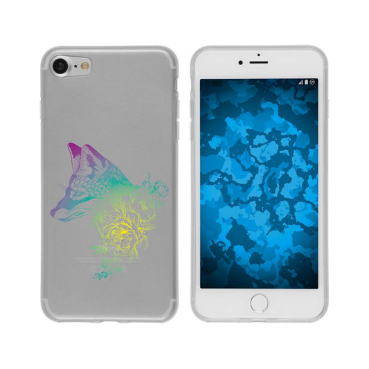 iPhone 6s / 6 Silikon-Hülle Floral Fuchs M1-4 Case