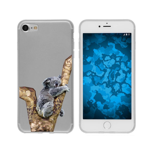 iPhone 7 / 8 / SE 2020 Silikon-Hülle Vektor Tiere Koala M9 C
