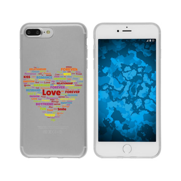 iPhone 8 Plus Silikon-Hülle pride Herz M5 Case