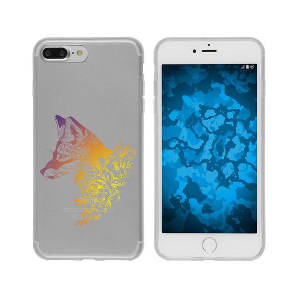 iPhone 7 Plus / 8 Plus Silikon-Hülle Floral Fuchs M1-3 Case