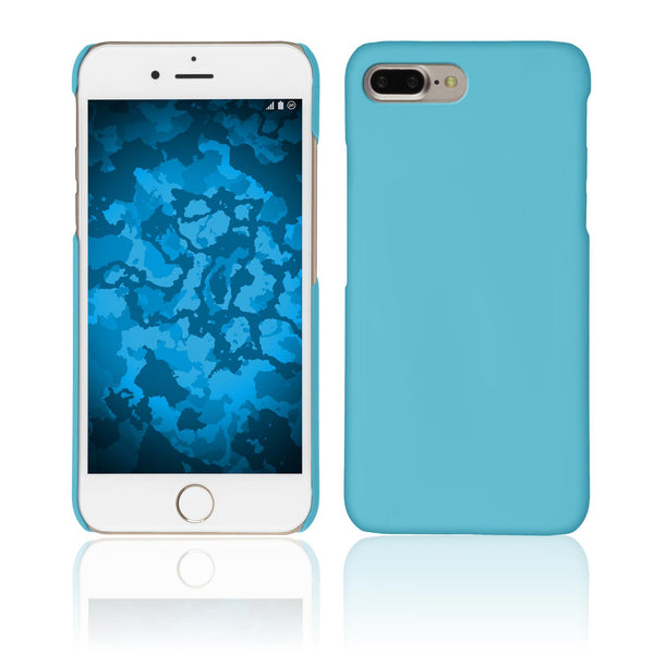 Hardcase für Apple iPhone 7 Plus / 8 Plus gummiert hellblau