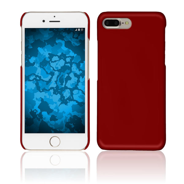 Hardcase für Apple iPhone 7 Plus / 8 Plus gummiert rot