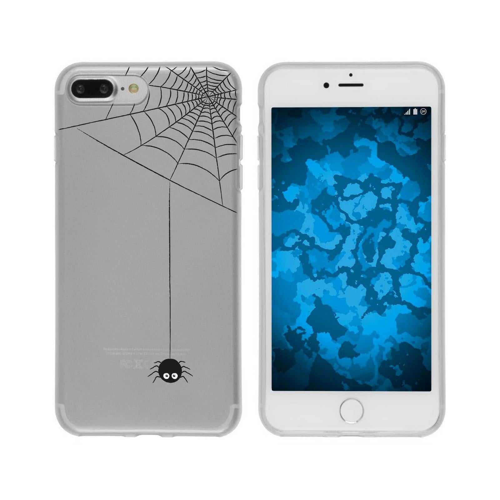iPhone 7 Plus / 8 Plus Silikon-Hülle Herbst Spinne/Spider M3