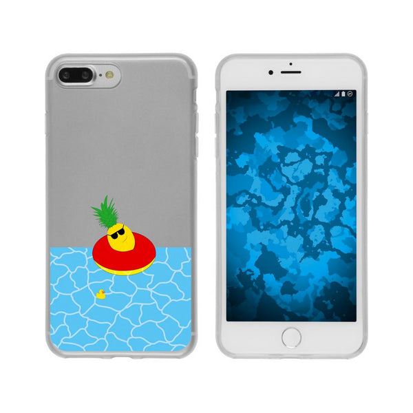 iPhone 8 Plus Silikon-Hülle Sommer Ananas M2 Case