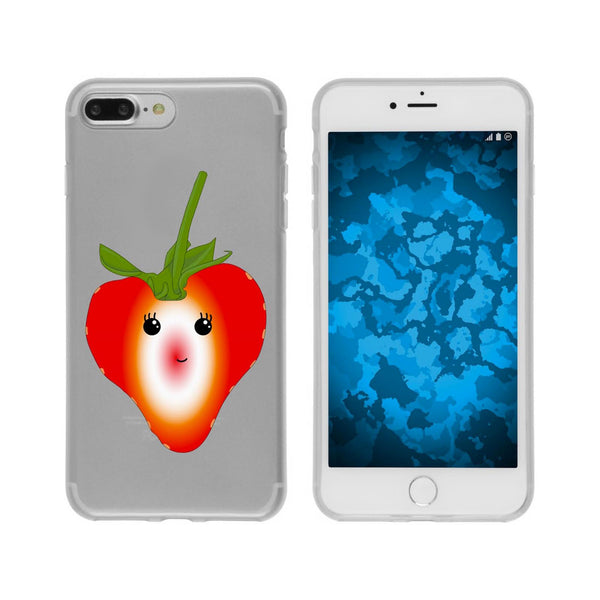 iPhone 8 Plus Silikon-Hülle Sommer Erdbeere M4 Case