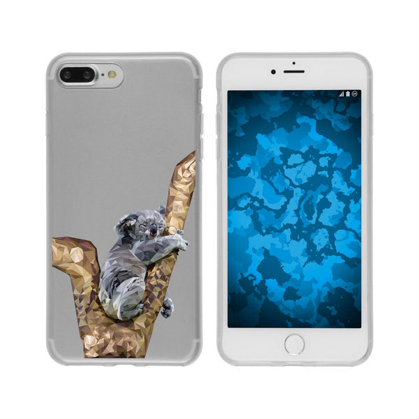 iPhone 7 Plus / 8 Plus Silikon-Hülle Vektor Tiere Koala M9 C