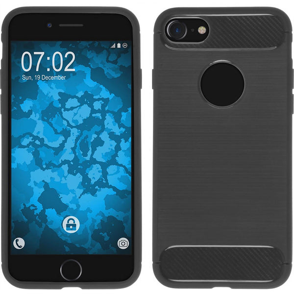 PhoneNatic Case kompatibel mit Apple iPhone 8 Plus - grau Silikon Hülle Ultimate Cover
