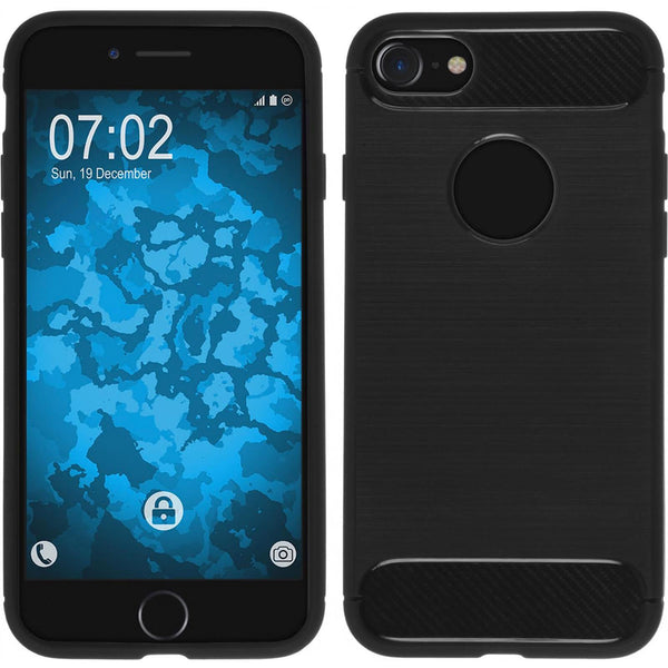 PhoneNatic Case kompatibel mit Apple iPhone 8 Plus - schwarz Silikon Hülle Ultimate Cover