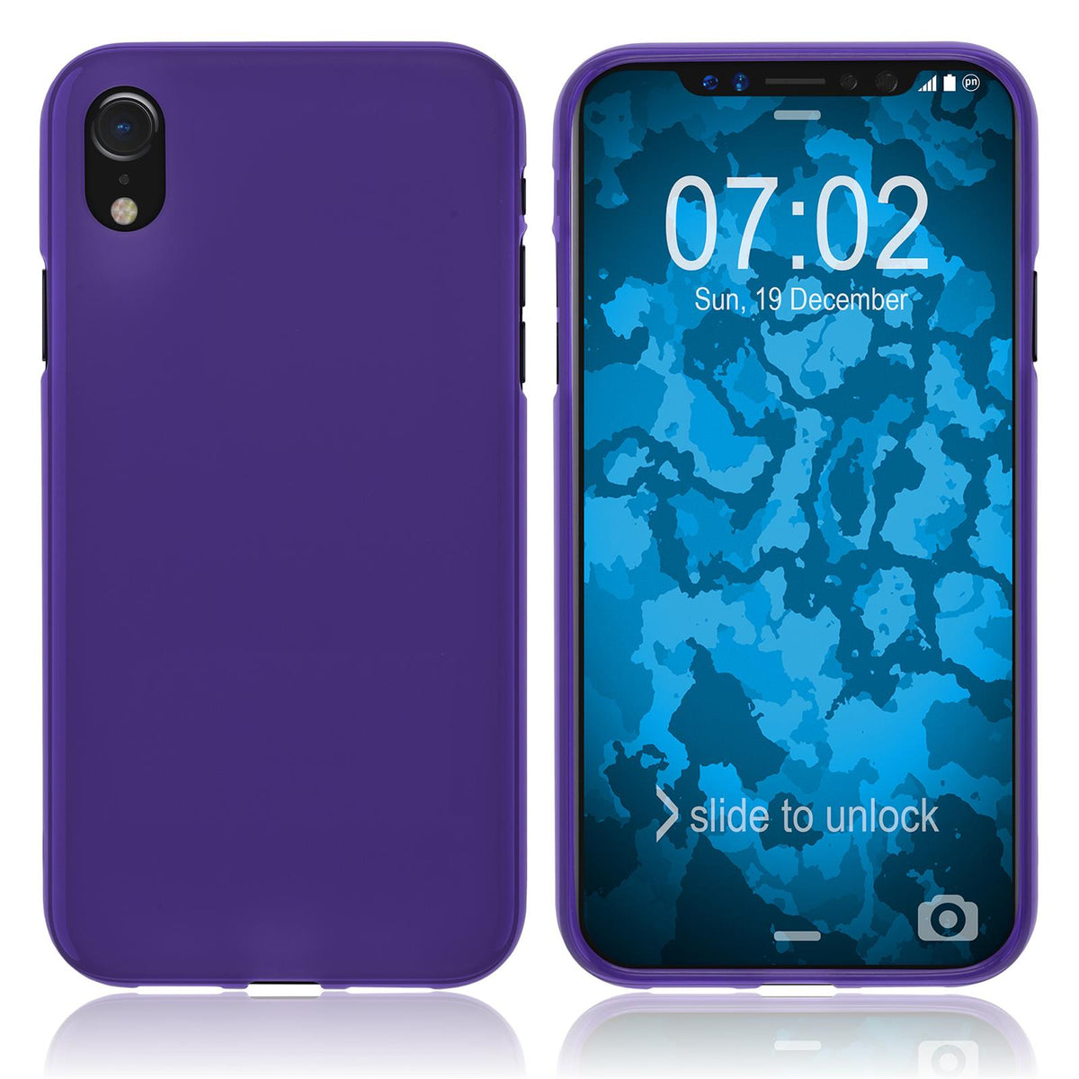 PhoneNatic Case kompatibel mit Apple iPhone Xr - lila Silikon Hülle matt Cover