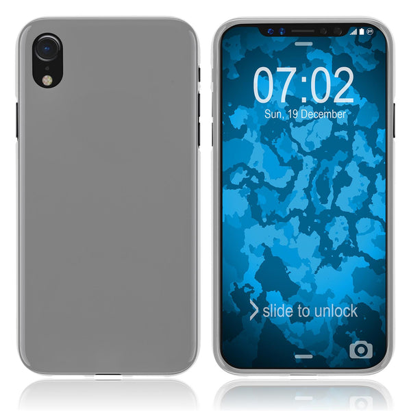 PhoneNatic Case kompatibel mit Apple iPhone Xr - weiﬂ Silikon Hülle matt Cover