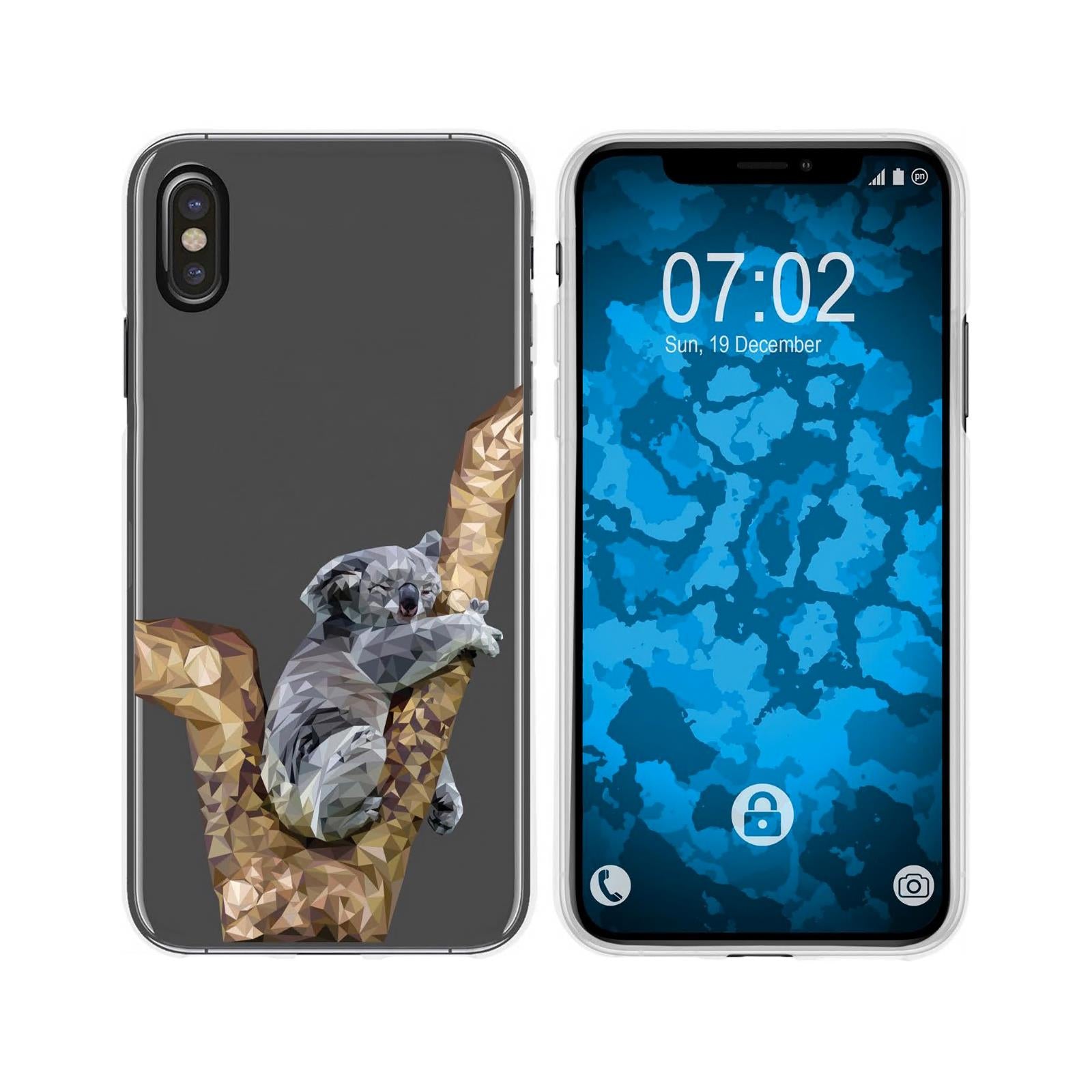 iPhone Xs Max Silikon-Hülle Vektor Tiere Koala M9 Case