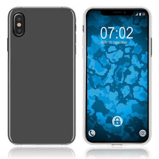 PhoneNatic Case kompatibel mit Apple iPhone Xs Max - clear Silikon Hülle transparent Cover