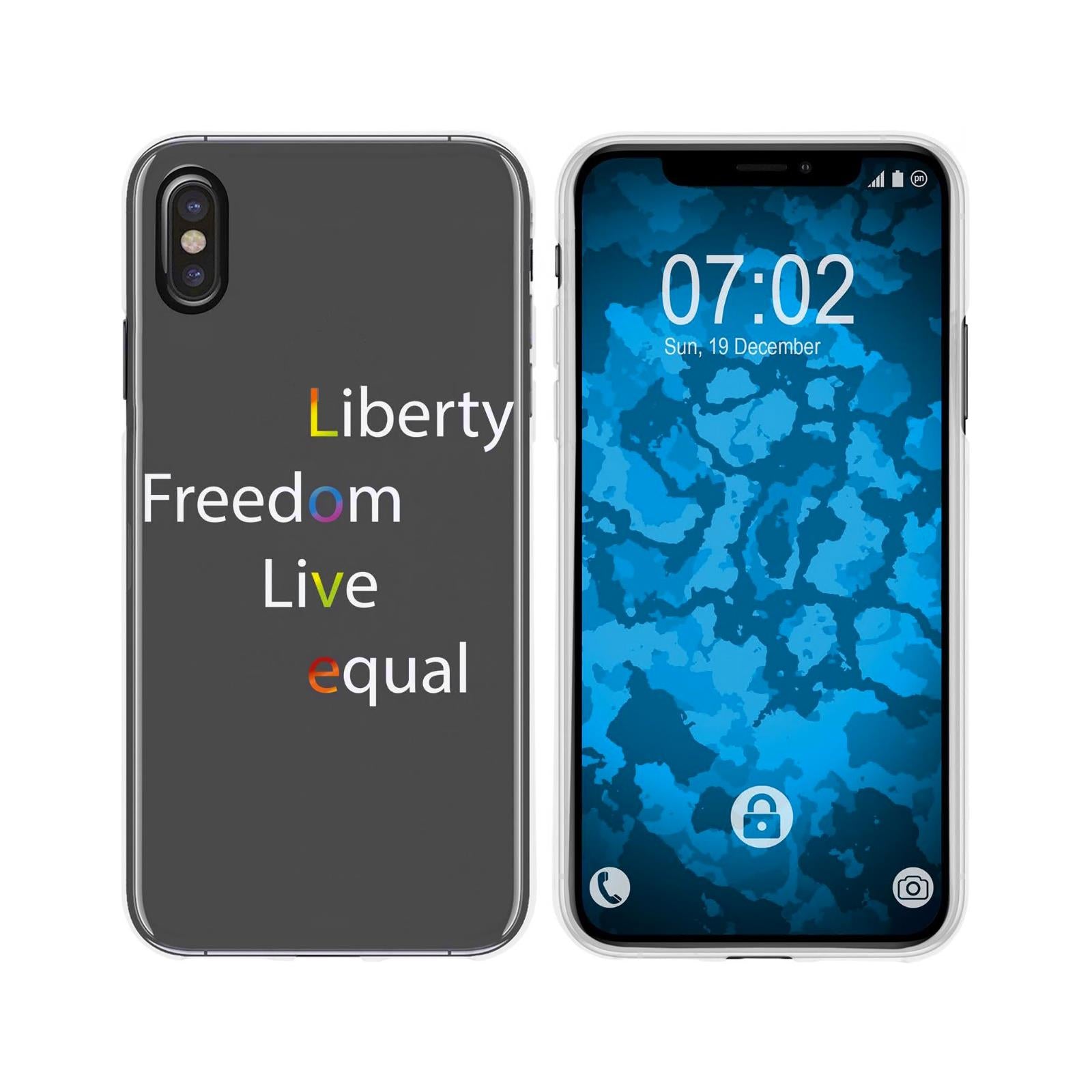 iPhone Xs Max Silikon-Hülle pride Wörter M2 Case
