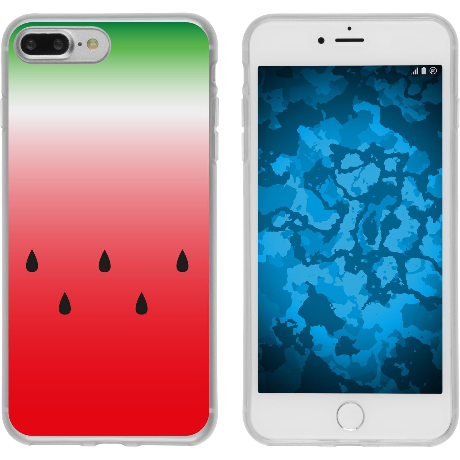 iPhone 8 Plus Silikon-Hülle Sommer Melone M5 Case