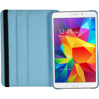 Kunst-Lederhülle für Samsung Galaxy Tab 4 8.0 360∞ hellblau