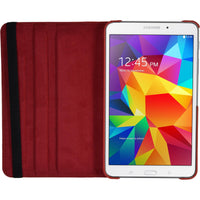 Kunst-Lederhülle für Samsung Galaxy Tab 4 8.0 360∞ rot + 2 S