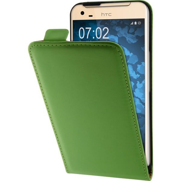 Kunst-Lederhülle für HTC One X9 Flip-Case grün Cover