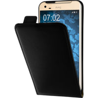 Kunst-Lederhülle für HTC One X9 Flip-Case schwarz Cover