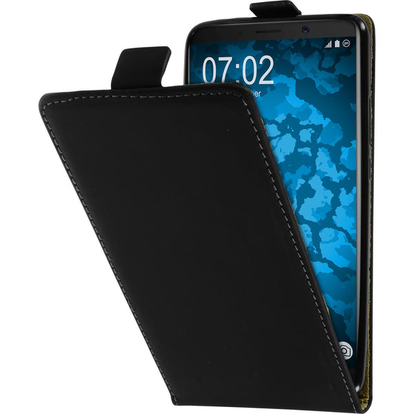 Kunst-Lederhülle für Huawei Mate 10 Flip-Case schwarz Cover