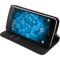 Kunst-Lederhülle für Lenovo Moto G5s Book-Case schwarz Cover