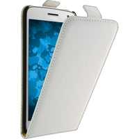 Kunst-Lederhülle für Lenovo Moto G5 Plus Flip-Case weiﬂ + 2