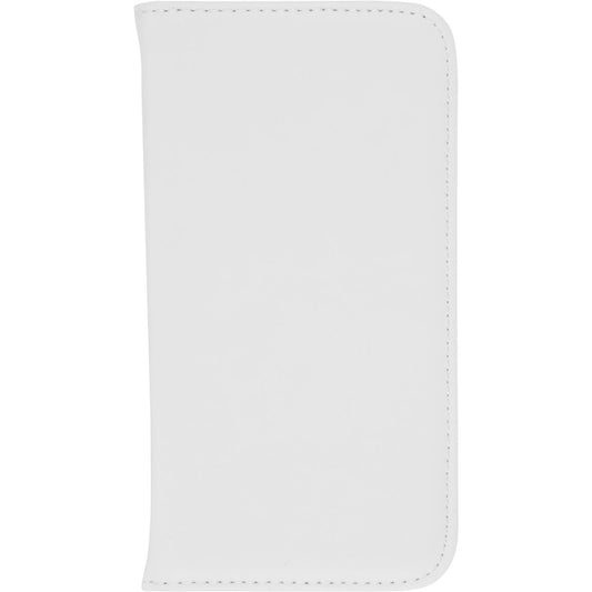 Kunst-Lederhülle für LG K5 Book-Case weiﬂ + 2 Schutzfolien