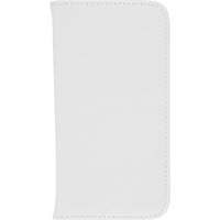 Kunst-Lederhülle für LG K5 Book-Case weiﬂ + 2 Schutzfolien
