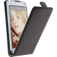 Kunst-Lederhülle für LG Optimus L9 Flip-Case schwarz + 2 Sch
