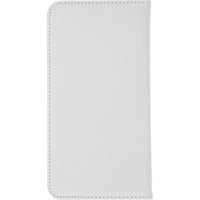 Kunst-Lederhülle für Samsung Galaxy J3 (2016) Book-Case weiﬂ