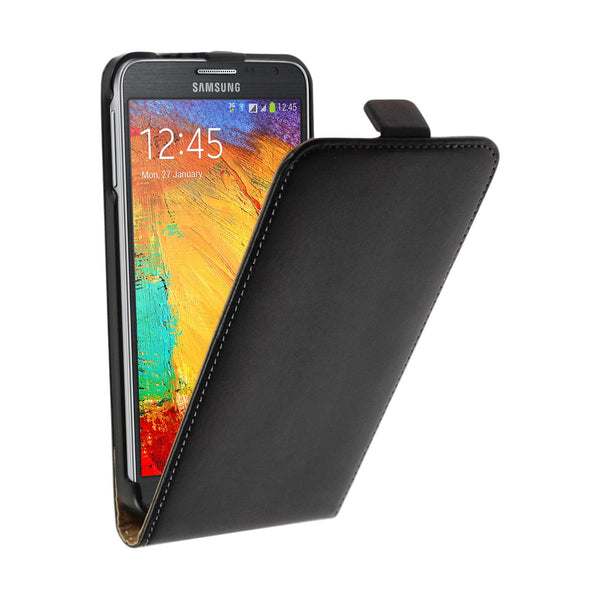 Kunst-Lederhülle für Samsung Galaxy Note 3 Neo Flip-Case sch