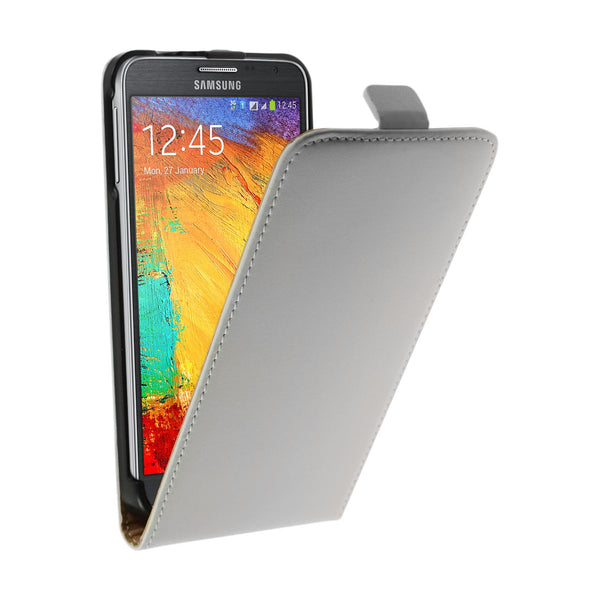 Kunst-Lederhülle für Samsung Galaxy Note 3 Neo Flip-Case wei
