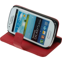 Kunst-Lederhülle für Samsung Galaxy S3 Mini Premium rot Cove
