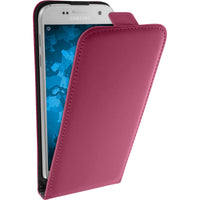 Kunst-Lederhülle für Samsung Galaxy S7 Flip-Case pink + 2 Sc