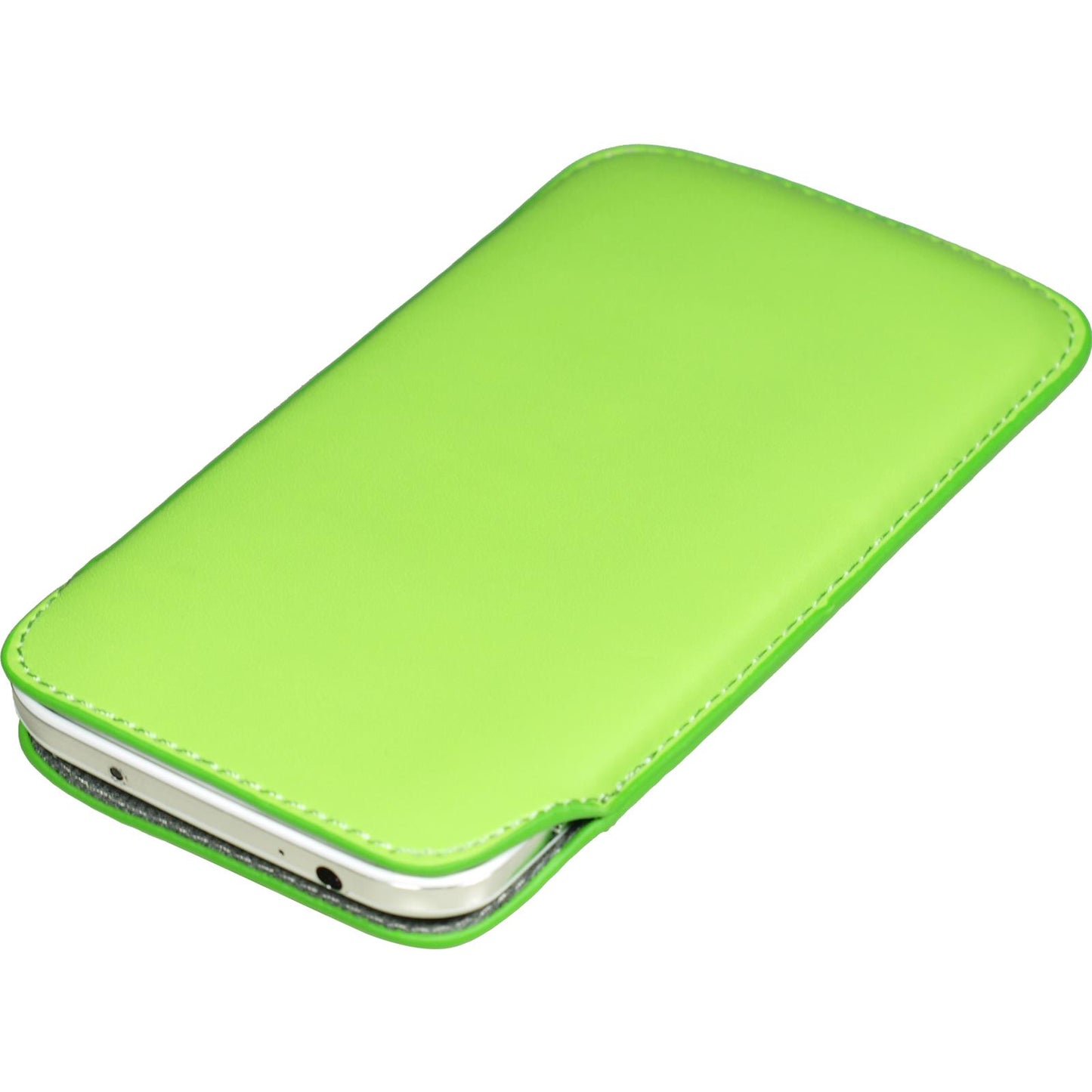 Kunst-Lederhülle für Samsung Galaxy S4 Tasche grün + 2 Schut
