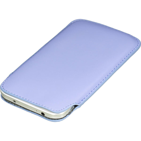 Kunst-Lederhülle für Samsung Galaxy S4 Tasche lila + 2 Schut